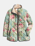 Alba | Chaqueta acolchada floral de estilo retro