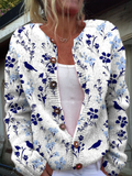 Almudena | Chaqueta de Punto Pájaros y Flores