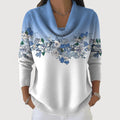 Alba | Jersey Floral con Cuello Vuelto