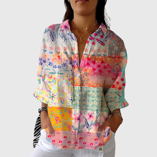 Blusa ligera y colorida con estampado