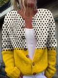 Olivia | Chaqueta de Punto Lunares y Mostaza