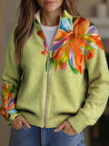 Sonia | Chaqueta de Punto Lirios Tropicales