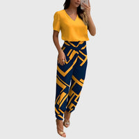 Estampado Amarillo y Azul