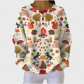 Beatriz | Jersey crema con bosque otoñal