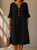 Silvia™ | Vestido de Botones