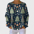 Fátima | Jersey azul marino con abeto de Navidad