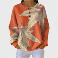 Manuela | Jersey naranja con hojas de otoño