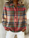 Berta | Chaqueta de Punto de Cuadros Multicolor