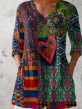 Magdalena | Blusa Larga con Cuello en V