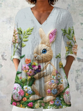 Natividad | Blusa Larga con Cuello en V
