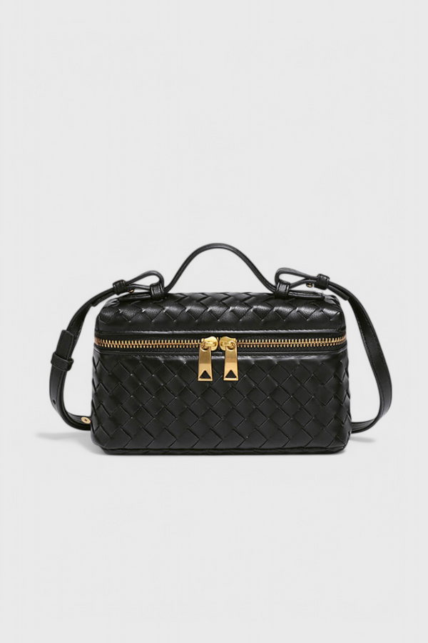 Milla | Bolso Mini Woven con Accesorios Dorados