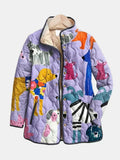 Pilar | Chaqueta acolchada con estampado de perros