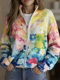 Augusta | Chaqueta de Punto Floral Degradada