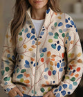 Irene | Chaqueta de Punto Hojas Botánicas