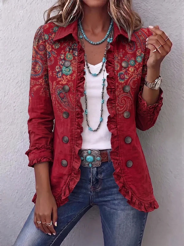 Inmaculada | Chaqueta Cachemira con Volantes