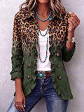 Ramona | Chaqueta Blazer Leopardo Verde con Volantes