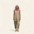 Soledad | Mono Largo de Lino con Rayas Mujer Tirantes